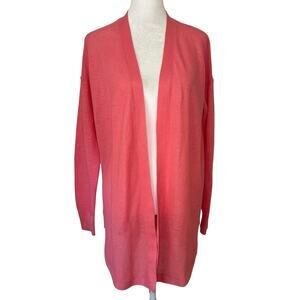 LOFT pink knit open-front cardigan size S